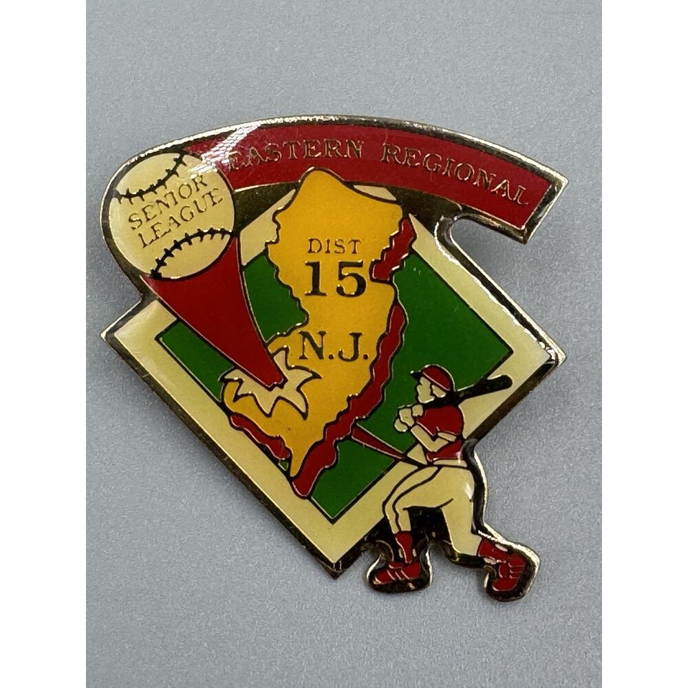 Vintage Eastern Regional New Jersey District 15 Senior League Baseball Lapel Pin